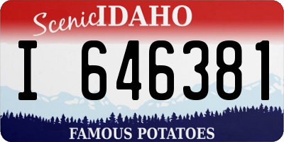 ID license plate I646381