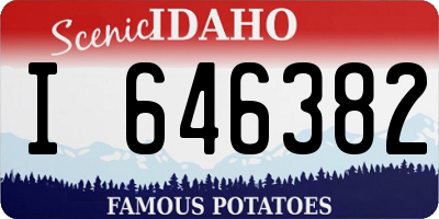 ID license plate I646382