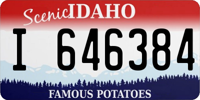 ID license plate I646384