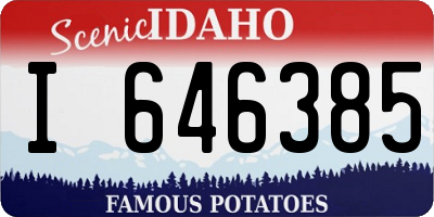 ID license plate I646385
