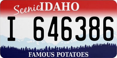 ID license plate I646386