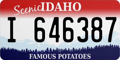 ID license plate I646387
