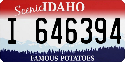 ID license plate I646394
