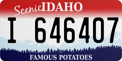 ID license plate I646407