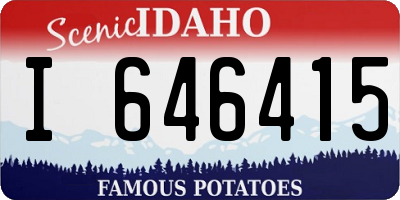 ID license plate I646415