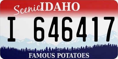 ID license plate I646417