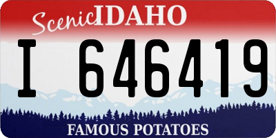 ID license plate I646419