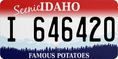 ID license plate I646420
