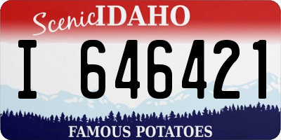 ID license plate I646421