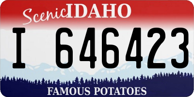 ID license plate I646423