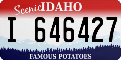 ID license plate I646427