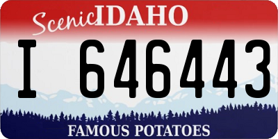 ID license plate I646443