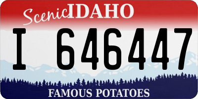 ID license plate I646447