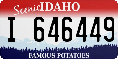 ID license plate I646449