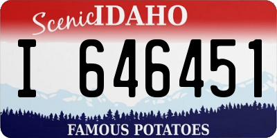 ID license plate I646451