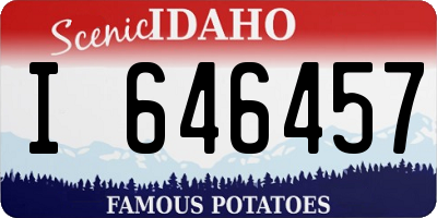 ID license plate I646457