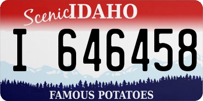 ID license plate I646458