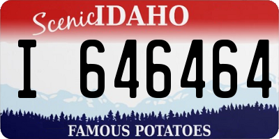 ID license plate I646464