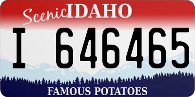 ID license plate I646465