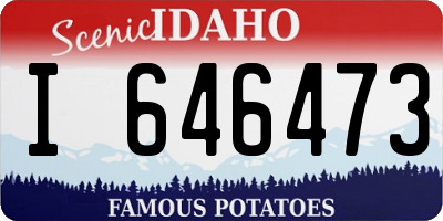 ID license plate I646473