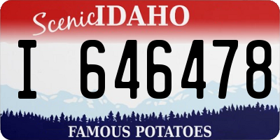 ID license plate I646478