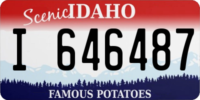 ID license plate I646487