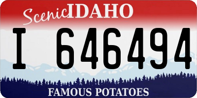 ID license plate I646494