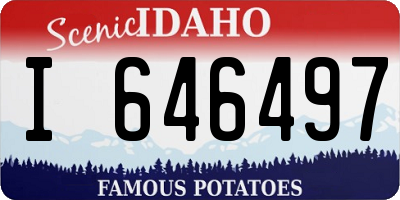 ID license plate I646497
