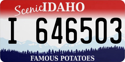 ID license plate I646503