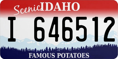 ID license plate I646512