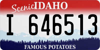 ID license plate I646513