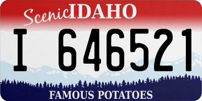 ID license plate I646521
