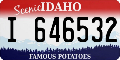 ID license plate I646532