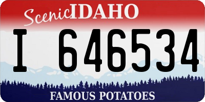 ID license plate I646534