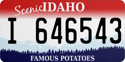 ID license plate I646543