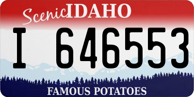 ID license plate I646553
