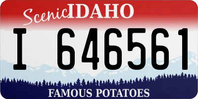 ID license plate I646561