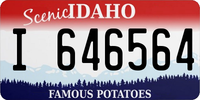 ID license plate I646564