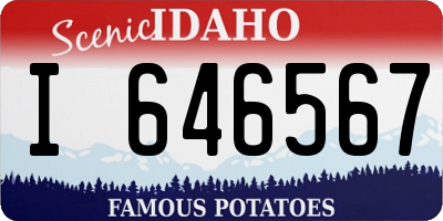 ID license plate I646567