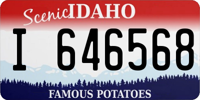 ID license plate I646568