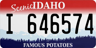 ID license plate I646574