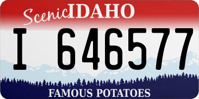 ID license plate I646577