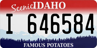ID license plate I646584