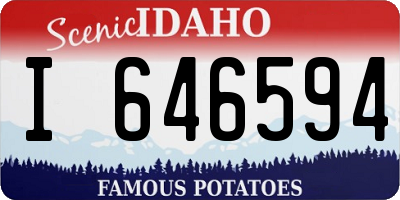 ID license plate I646594