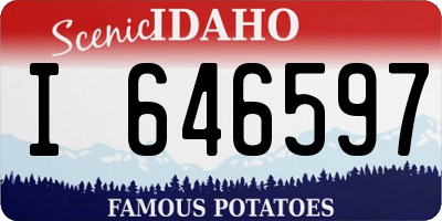 ID license plate I646597