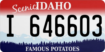 ID license plate I646603