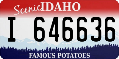 ID license plate I646636