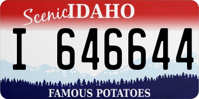ID license plate I646644