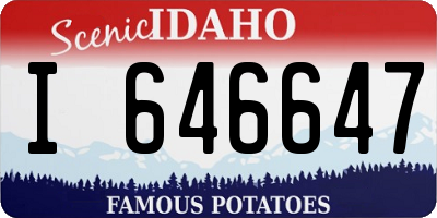 ID license plate I646647