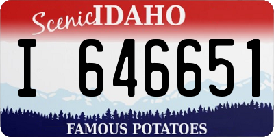 ID license plate I646651